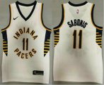 Indiana Pacers #11 Domantas Sabonis New White 2021 Nike Swingman Stitched NBA Jersey