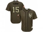 New York Mets #15 Tim Tebow Green Salute to Service Stitched MLB Jersey