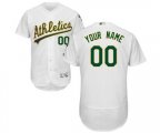 Oakland Athletics Customized White Home Flex Base Authentic Collection Baseball Jersey
