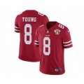 San Francisco 49ers #8 Steve Young Red 2021 75th Anniversary Vapor Untouchable Limited Jersey