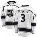 Los Angeles Kings #3 Dion Phaneuf Authentic White Away Fanatics Branded Breakaway NHL Jersey