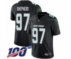 New York Jets #97 Nathan Shepherd Black Alternate Vapor Untouchable Limited Player 100th Season Football Jersey