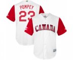 Canada Baseball #23 Dalton Pompey White 2017 World Baseball Classic Replica Team Jersey
