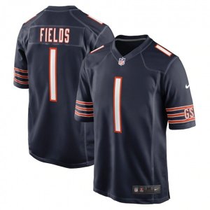 Chicago Bears #1 Justin Fields Nike Navy 2021 NFL Draft First Round Pick Limited Jersey