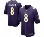 Baltimore Ravens #8 Lamar Jackson Game Purple Team Color Football Jersey