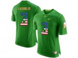 2016 US Flag Fashion Men's Oregon Ducks Vernon Adams Jr.#3 College Football Limited Jersey - Apple Green