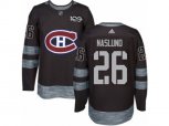 Montreal Canadiens #26 Mats Naslund Authentic Black 1917-2017 100th Anniversary NHL Jersey