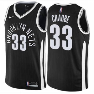 Brooklyn Nets #33 Allen Crabbe Authentic Black NBA Jersey - City Edition