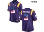 2016 US Flag Fashion 2016 Youth LSU Tigers Odell Beckham Jr. #3 College Football Limited Jersey - Purple