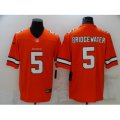 Denver Broncos #5 Teddy Bridgewater Orange Limited Jersey