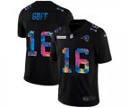 Los Angeles Rams #16 Jared Goff Multi-Color Black 2020 NFL Crucial Catch Vapor Untouchable Limited Jersey
