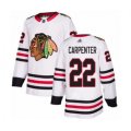 Chicago Blackhawks #22 Ryan Carpenter Authentic White Away Hockey Jersey