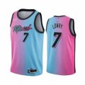 Nike Miami Heat #7 Kyle Lowry Blue Pink NBA Swingman 2020 21 City Edition Jersey