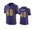 Baltimore Ravens #48 Patrick Queen Purple Color Rush Limited Jersey