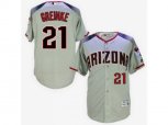 Arizona Diamondbacks #21 Zack Greinke Gray Brick New Cool Base Stitched Baseball Jersey