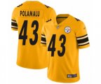 Pittsburgh Steelers #43 Troy Polamalu Limited Gold Inverted Legend Football Jersey