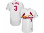 St. Louis Cardinals #3 Jedd Gyorko White Flexbase Authentic Collection MLB Jersey