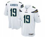Los Angeles Chargers #19 Lance Alworth Game White Football Jersey