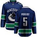 Vancouver Canucks #5 Derrick Pouliot Fanatics Branded Blue Home Breakaway NHL Jersey