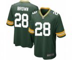Green Bay Packers #28 Tony Brown Game Green Team Color Football Jersey