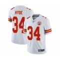 Kansas City Chiefs #34 Carlos Hyde White Vapor Untouchable Limited Player Football Jersey