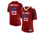 2016 US Flag Fashion Men's Oklahoma Sooners Baker Mayfield #6 College Limited Football Jersey - Crimson