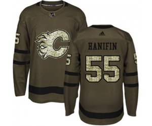 Calgary Flames #55 Noah Hanifin Authentic Green Salute to Service Hockey Jersey