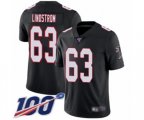 Atlanta Falcons #63 Chris Lindstrom Black Alternate Vapor Untouchable Limited Player 100th Season Football Jersey