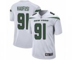 New York Jets #91 Bronson Kaufusi Game White Football Jersey