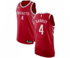 Houston Rockets #4 Charles Barkley Authentic Red Road Basketball Jersey - Icon Edition