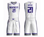 Sacramento Kings #21 Vlade Divac Swingman White Basketball Suit Jersey - Association Edition