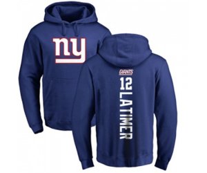 New York Giants #12 Cody Latimer Royal Blue Backer Pullover Hoodie