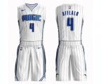 Orlando Magic #4 Arron Afflalo Swingman White Basketball Suit Jersey - Association Edition