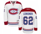 Montreal Canadiens #62 Artturi Lehkonen Authentic White Away NHL Jersey