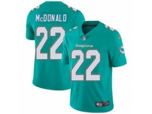 Miami Dolphins #22 T.J. McDonald Vapor Untouchable Limited Aqua Green Team Color NFL Jersey