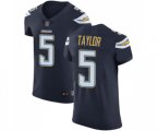 Los Angeles Chargers #5 Tyrod Taylor Navy Blue Team Color Vapor Untouchable Elite Player Football Jersey