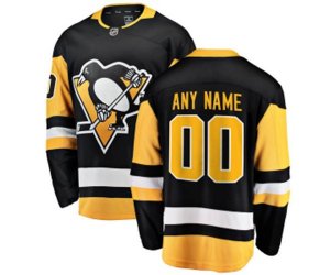 Pittsburgh Penguins Customized Fanatics Branded Black Home Breakaway NHL Jersey