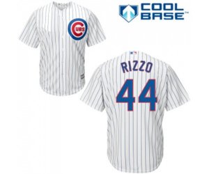 Chicago Cubs #44 Anthony Rizzo Replica White Home Cool Base Baseball Jersey