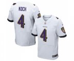 Baltimore Ravens #4 Sam Koch Elite White Football Jersey