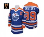 Edmonton Oilers #99 Wayne Gretzky Premier Navy Blue Throwback NHL Jersey
