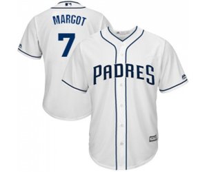 San Diego Padres #7 Manuel Margot Replica White Home Cool Base MLB Jersey