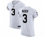 Oakland Raiders #3 Drew Kaser White Vapor Untouchable Elite Player Football Jersey