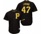 Pittsburgh Pirates #47 Francisco Liriano Replica Black Alternate Cool Base Baseball Jersey