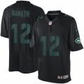 New York Jets #12 Joe Namath Limited Black Impact NFL Jersey