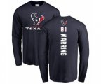 Houston Texans #81 Kahale Warring Navy Blue Backer Long Sleeve T-Shirt