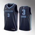 Memphis Grizzlies #3 Jake LaRavia 75th Anniversary Statement Edition Navy Stitched Basketball Jersey