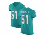 Miami Dolphins #51 Mike Pouncey Aqua Green Team Color Stitched NFL Vapor Untouchable Elite Jersey