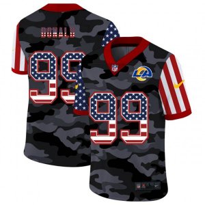Los Angeles Rams #99 Aaron Donald Camo Flag Nike Limited Jersey