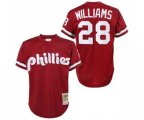 1991 Philadelphia Phillies #28 Mitch Williams Authentic Red Throwback Baseball Jersey