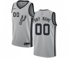 San Antonio Spurs Customized Swingman Silver Alternate Basketball Jersey Statement Edition